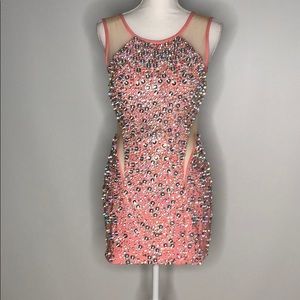 Jovani homecoming pearl low back dress